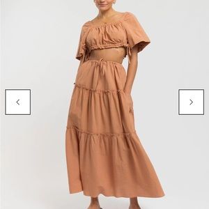 Lullaby Club Dahlia Skirt Crop Top Set